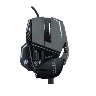 MAD CATZ GAMING MOUSE R.A.T. 8+ BLACK OTTICO ALLUMINIO +16K DPI 11xPUL PRG