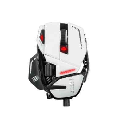 MAD CATZ GAMING MOUSE R.A.T. 8+ WHITE OTTICO ALLUMINIO +16K DPI 11xPUL PRG