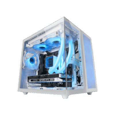 MARSGAMING CASE MC-NOVAM IN ALLUMINIO DUAL-CHAMBER TG 90º WHITE