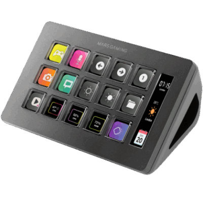 MARSGAMING SLIM STREAM DECK MSD-ONE BLACK CUSTOM KEYS+SOFTWARE