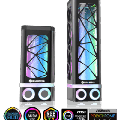 RAIJINTEK SERBATOI  ANTILA PURE R240B BLK 5V ARGB H263mm 700ml G1/4”