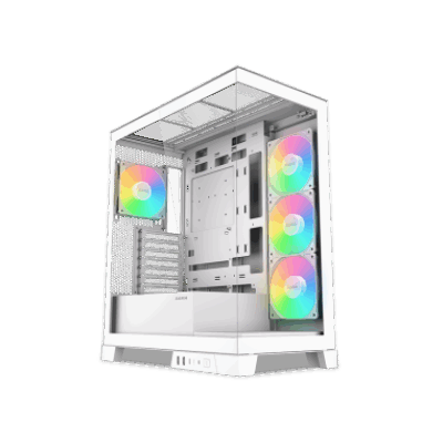 SAMA MID TOWER V50 WHITE 2*TG 4*FAN WHITE120mm ARGB PWM