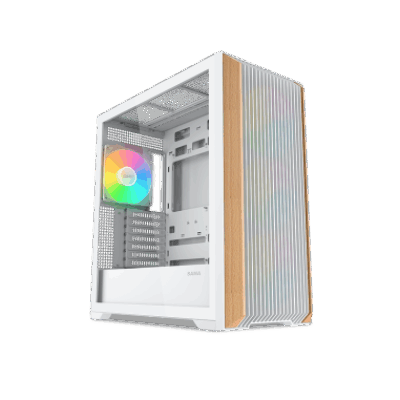 SAMA MID TOWER Z60 WHITE LISTELLO IN NOCE TG 4*FAN WHITE 140mm ARGB PWM