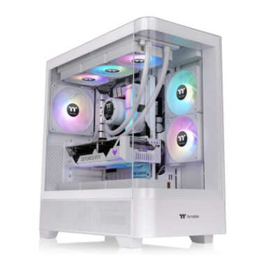 THERMALTAKE CASE M.TOWER VIEW 290 TG ARGB CURVED SNOW 3*120MM FAN WHITE