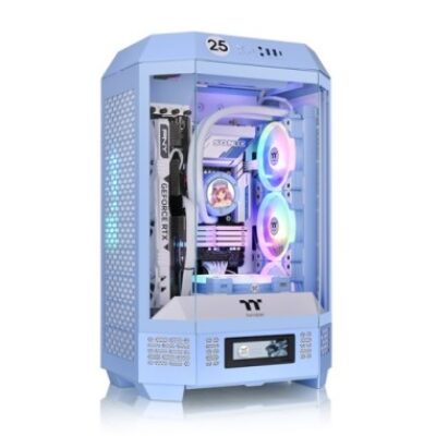 THERMALTAKE CASE MICRO THE TOWER 300 HYDRANGEA BLUE  WIN SPCC 3*TG 2FAN*CT1