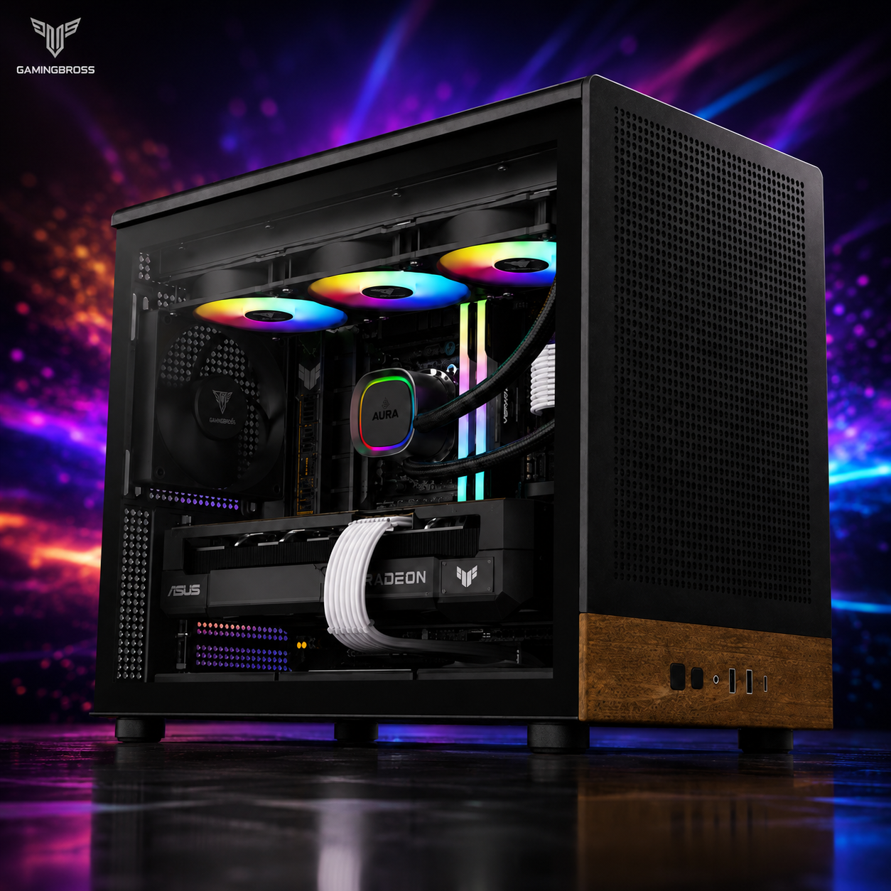 PC Gaming RX 9070 XT Ryzen 7 9800X3D 32GB DDR5 SSD 1TB BROSS ATHENA – immagine prodotto 1