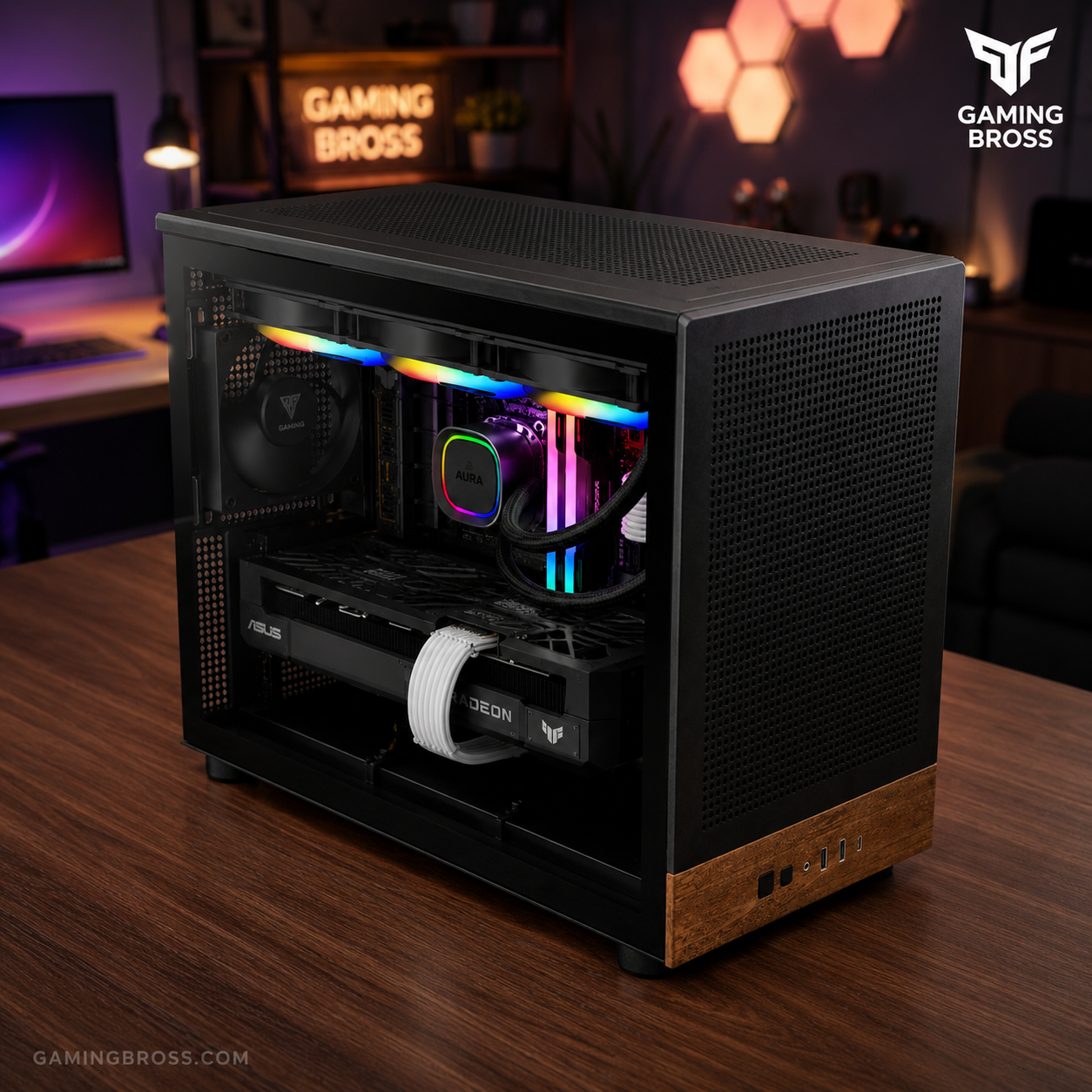 PC Gaming RX 9070 XT Ryzen 7 9800X3D 32GB DDR5 SSD 1TB BROSS ATHENA – immagine prodotto 3