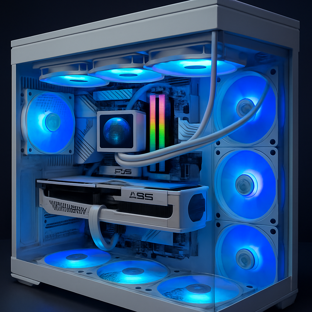 PC Gaming Ryzen 7 9800X3D + RTX 5070 – White Edition – Pronta Consegna - immagine 2