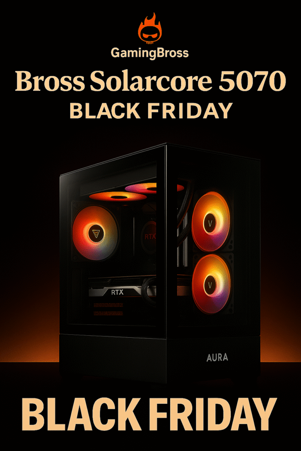 Bross SolarCore 5070 – Black Friday Edition 2025 con RTX 5070 e Ryzen 5 9600X