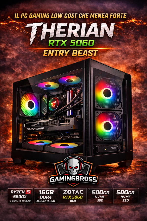 THERIAN 5060 BROSS – ENTRY BEAST | RTX 5060 | 16GB DDR4 |AM4 5600X