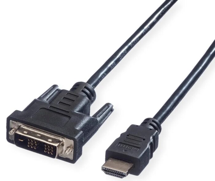 Cavo DVI-HDMI 2MT M/M – Risoluzione 1920×1080 / 1920×1200 @60Hz