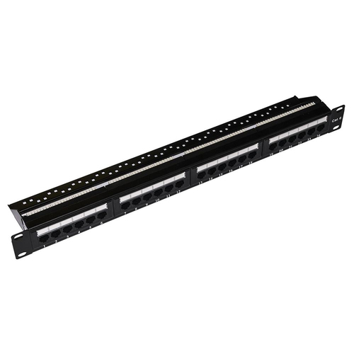 PATCH PANEL 24 PORTE NON SCHERMATO UTP CAT.6 8 POLI RACK 19