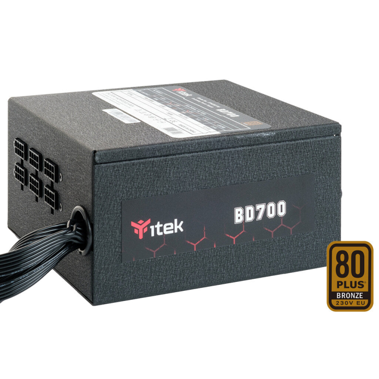 Alimentatore BD700 - 700W- 80Plus EU Bronze PFC Attivo- Ventola HDB 12cm- DC to DC- Semi Modulare