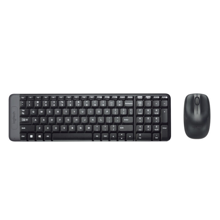 Logitech MK220 Tastiera e Mouse Wireless Nera – USB