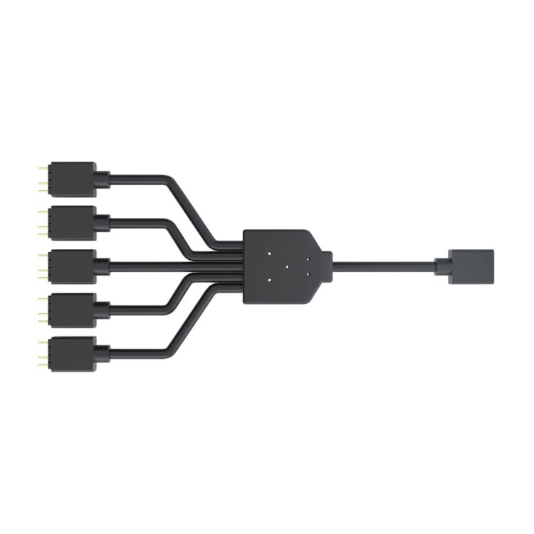 CM cavo splitter da 1 a 5 Addressable RGB- lunghezza 580 mm- per collegamento 3pin con 5 ventole ARGB