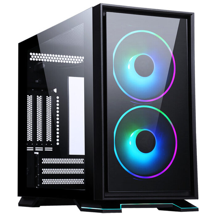 Case GALAXY 2Q – ITX Mini Tower- 2x12cm ARGB fan- 2xUSB3- 2x Front Panel- Side Glass
