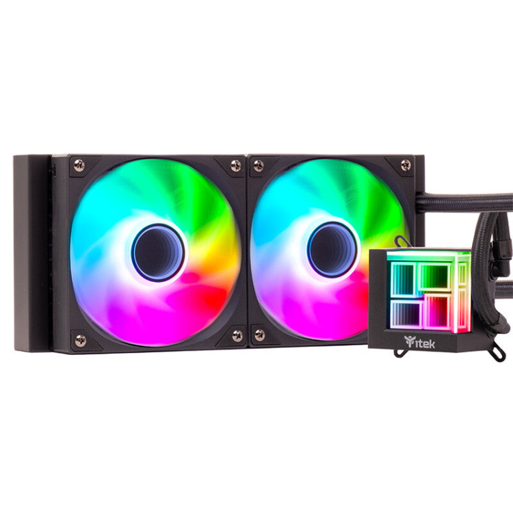 Dissipatore a liquido HYDRO CUBE 240B – 240mm- Skt Universale- PWM fan- ARGB