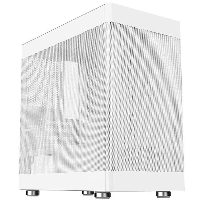 Case PROMESH 35W – Gaming Office Mini Tower mATX- Type-C- 2xUSB3- 3 Lati MESH- White Edition