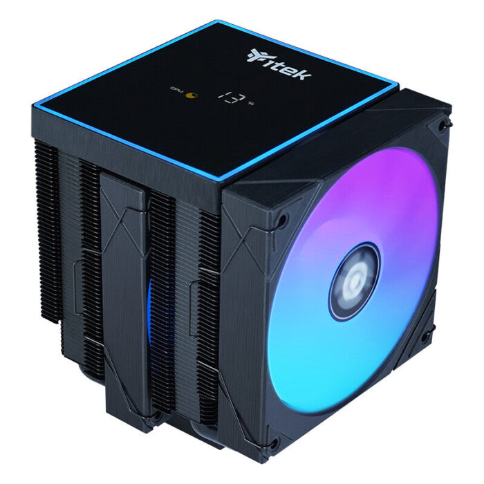 Dissipatore ad aria ICY-6HATP – Skt universale- 250W TDP- 6 Heatpipe- 2x12cm ARGB Fan- Digital Display