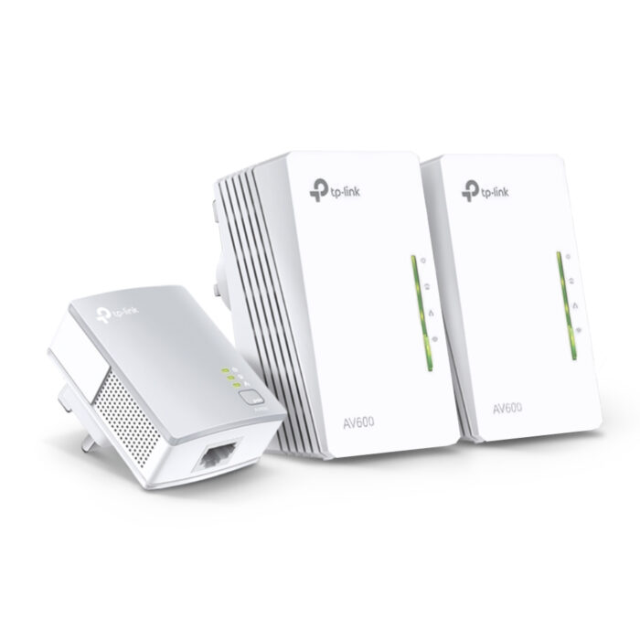 TP-Link Powerline AV600 300 Mbps Kit – 3 Pezzi (2 Pezzi TL-WPA4220 + 1 Pezzo TL-PA4010)