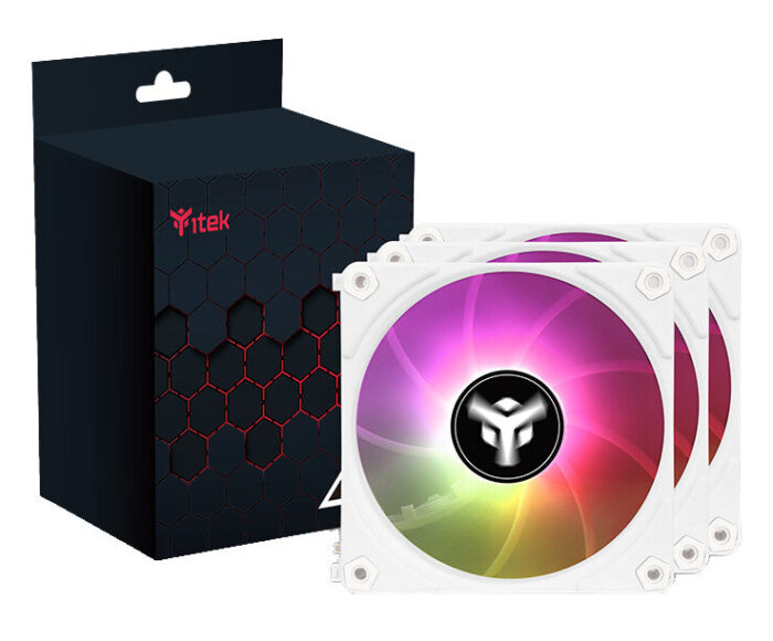 Kit 3x Ventola per case UW12 White – 12cm- ARGB Sync 5V 3pin- 4pin PWM- Senza fili