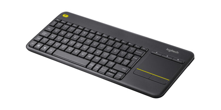 Tastiera LOGITECH RETAIL – K400 Plus- Wireless- Touchpad- Multimediale- Nera