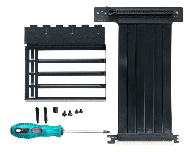 Bracket PCI Verticale + Estensione cavo per posizionamento VGA verticale su case VERTIBRA e MAJES