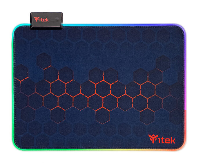 Gaming Mouse Pad RGB E1 – Materiale Premium- Antiscivolo- Massima Precisione- RGB con 12 modalità- 350x250x3mm