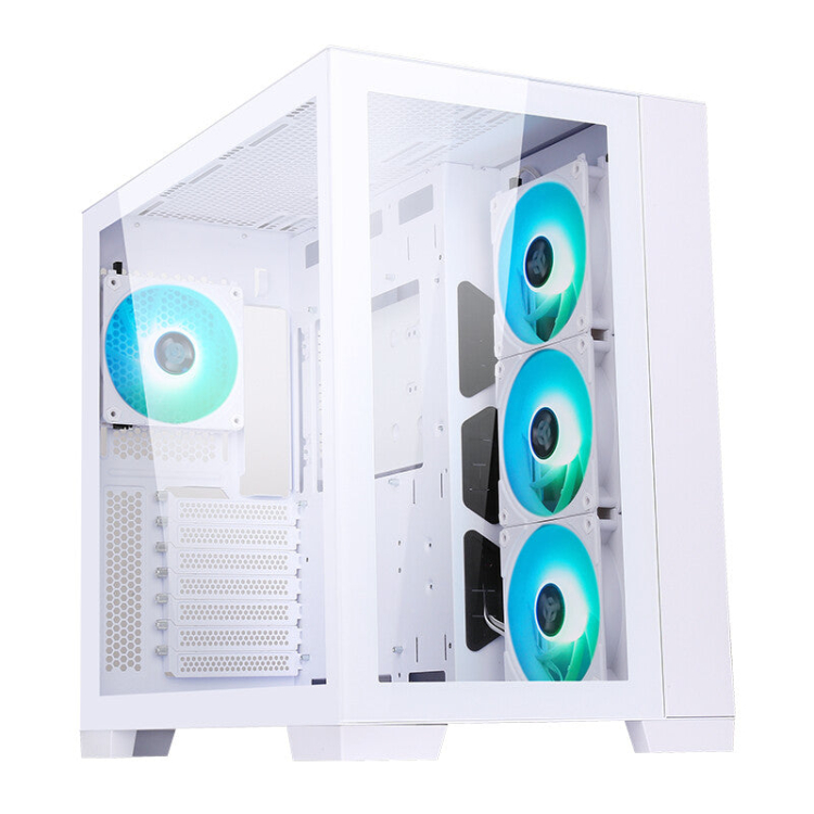 Case DARK CAVE – Gaming Tower- ATX- 4x12cm ARGB fan- 2xUSB3- Type-C- Side & Front Panel Temp Glass- White Edition