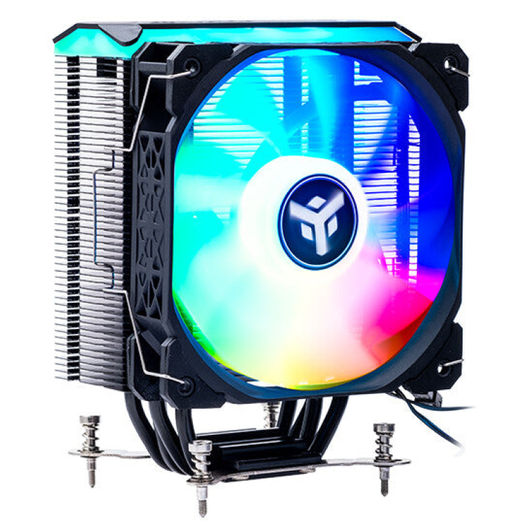 Dissipatore ad aria ICY-4HLA - Skt universale- 150W TDP- 4 HP- ventola 12cm- full black- ARGB