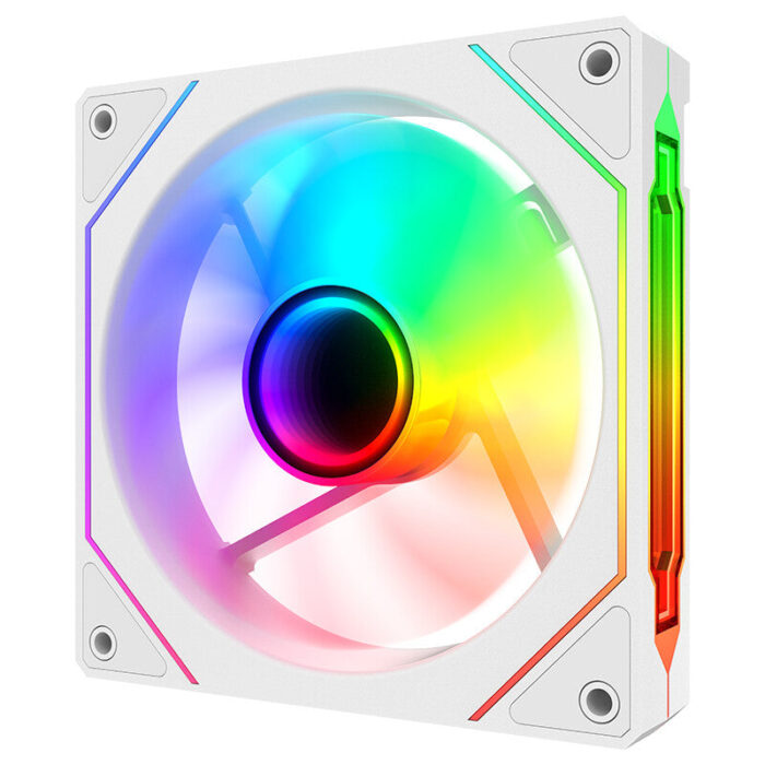 Ventola REVERSE per case INFINITY White – 12cm – ARGB Sync 5V 3pin – 4pin PWM – BULK
