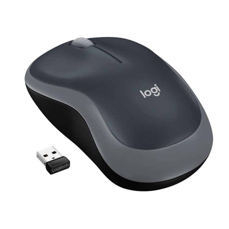 Mouse LOGITECH RETAIL – M185- Wireless- Ottico- Grigio