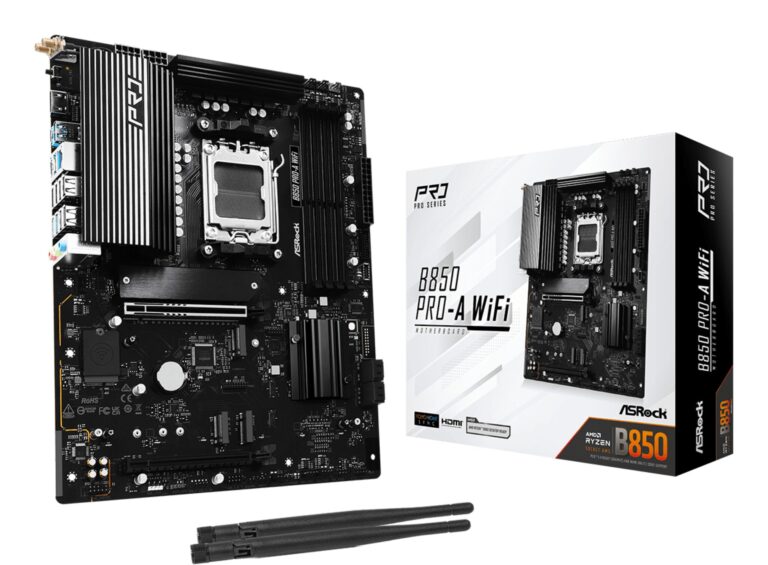 MB Asrock AM5 B850 Pro-A WiFi- 4*DDR5 4*SATA3- 4*M.2- HDMI- Type-C- WiFi 6E + BT- ATX