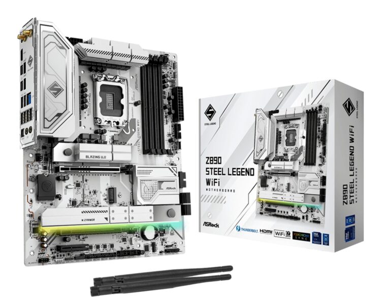 MB Asrock 1851 Z890 STEEL LEGEND WIFI- 4*DDR5- 4*SATA3- 4*M.2- HDMI- Type-C- Wi Fi 7- BT5- DP- ATX