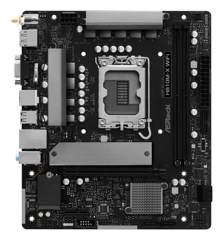 MB Asrock 1851 Intel H810M-X WIFI- 2*DDR5 4*SATA3- 2*M.2- HDMI- DP- mATX