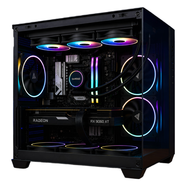 BROSS NOVA RX 9060 XT - vista del PC GamingBross