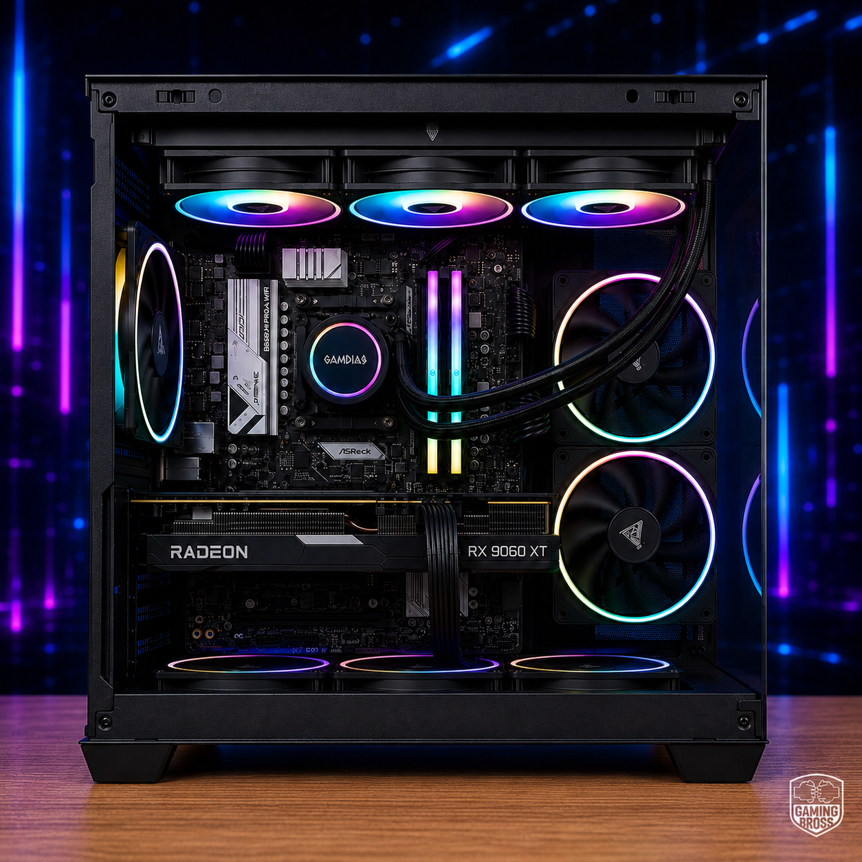 PC Gaming RX 9060 XT Ryzen 5 8400F 16GB DDR5 SSD 1TB BROSS NOVA ENTRY – immagine prodotto 4