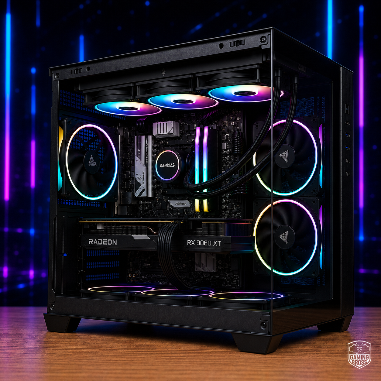 PC Gaming RX 9060 XT Ryzen 5 8400F 16GB DDR5 SSD 1TB BROSS NOVA ENTRY – immagine prodotto 2