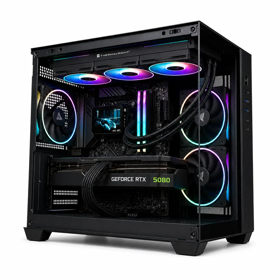 PC Gaming RTX 5080 Ryzen 7 9800X3D 64GB DDR5 SSD 2TB BROSS TOR VISION X3D