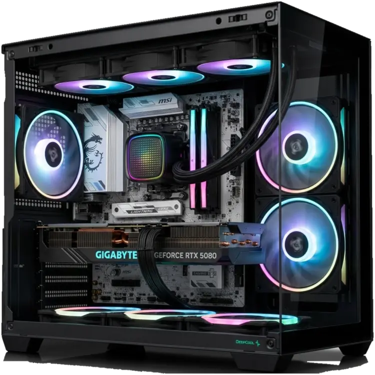 BROSS 4K APEX – Ryzen 7 9800X3D, RTX 5080 16GB Gigabyte OC, 32GB DDR5 6400 CL32 Viper, 1TB SSD, SAMA L50 360, MSI B850M WiFi | Pronta Consegna