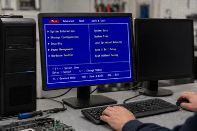 Schermata BIOS illustrativa su un banco tecnico, senza risultati o versioni dichiarati